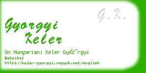 gyorgyi keler business card